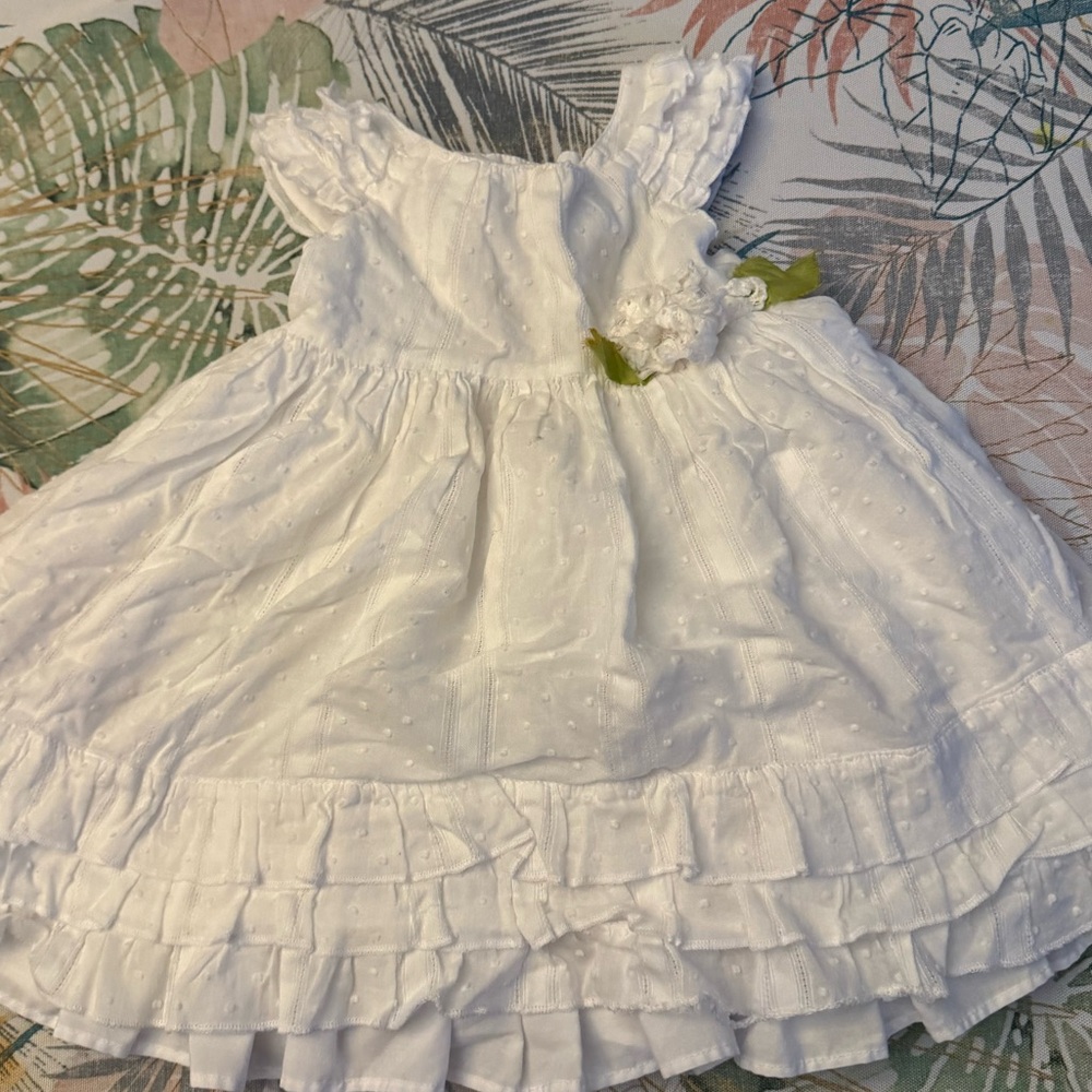White Ruffled Kids Baby girl Dress